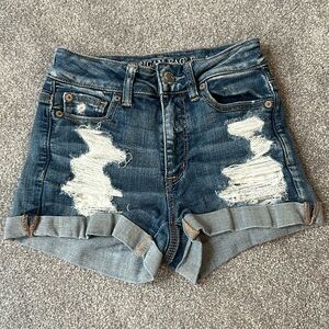 Dark blue jean shorts